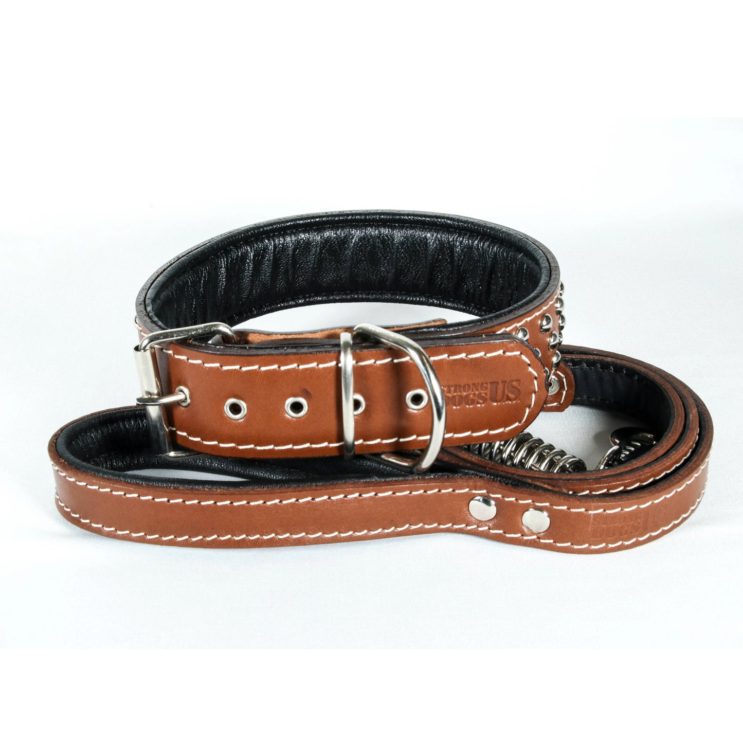 Leather Leash Set Scorpion - Brown