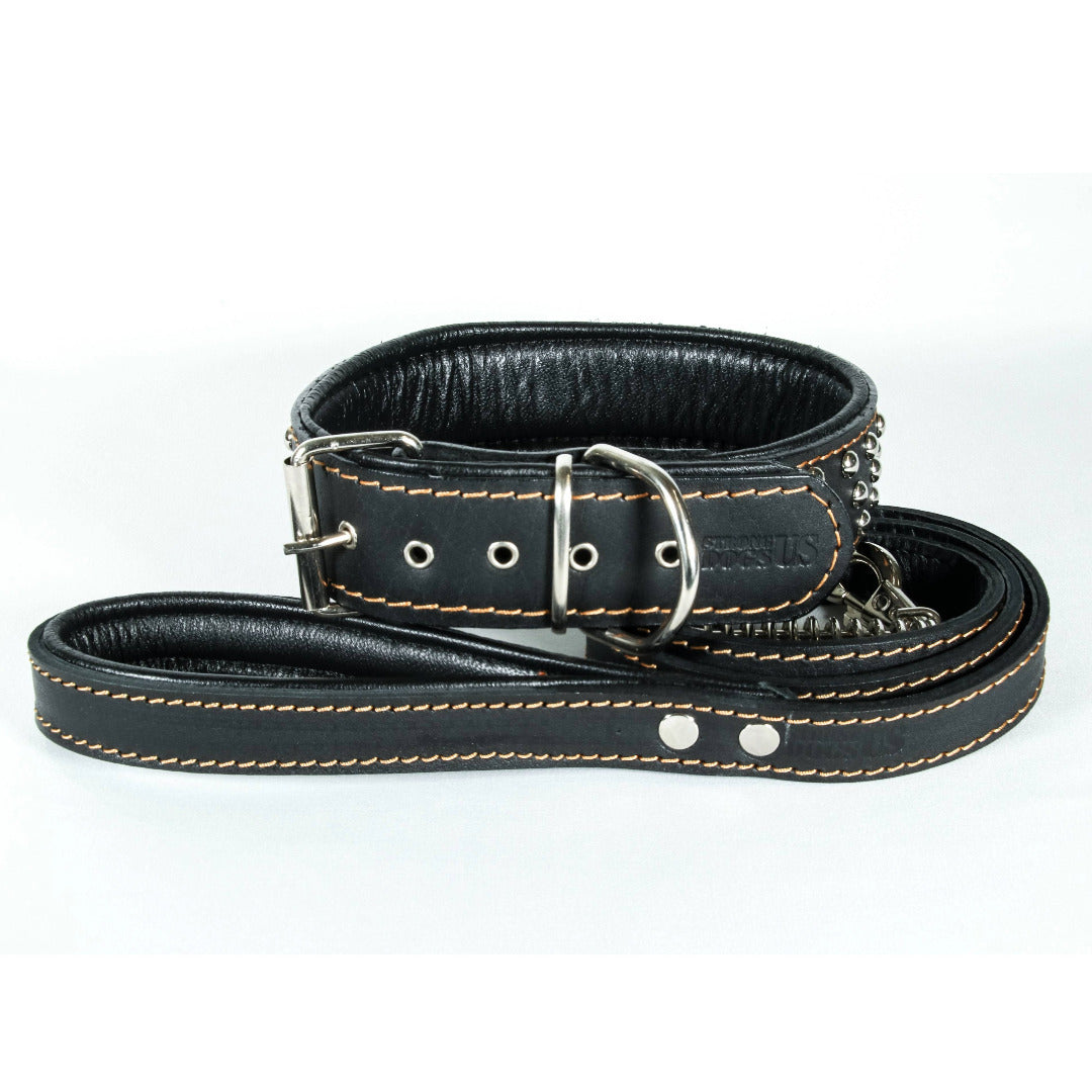 Lederleinen Set Scorpion - Schwarz - StrongDogs U.S.