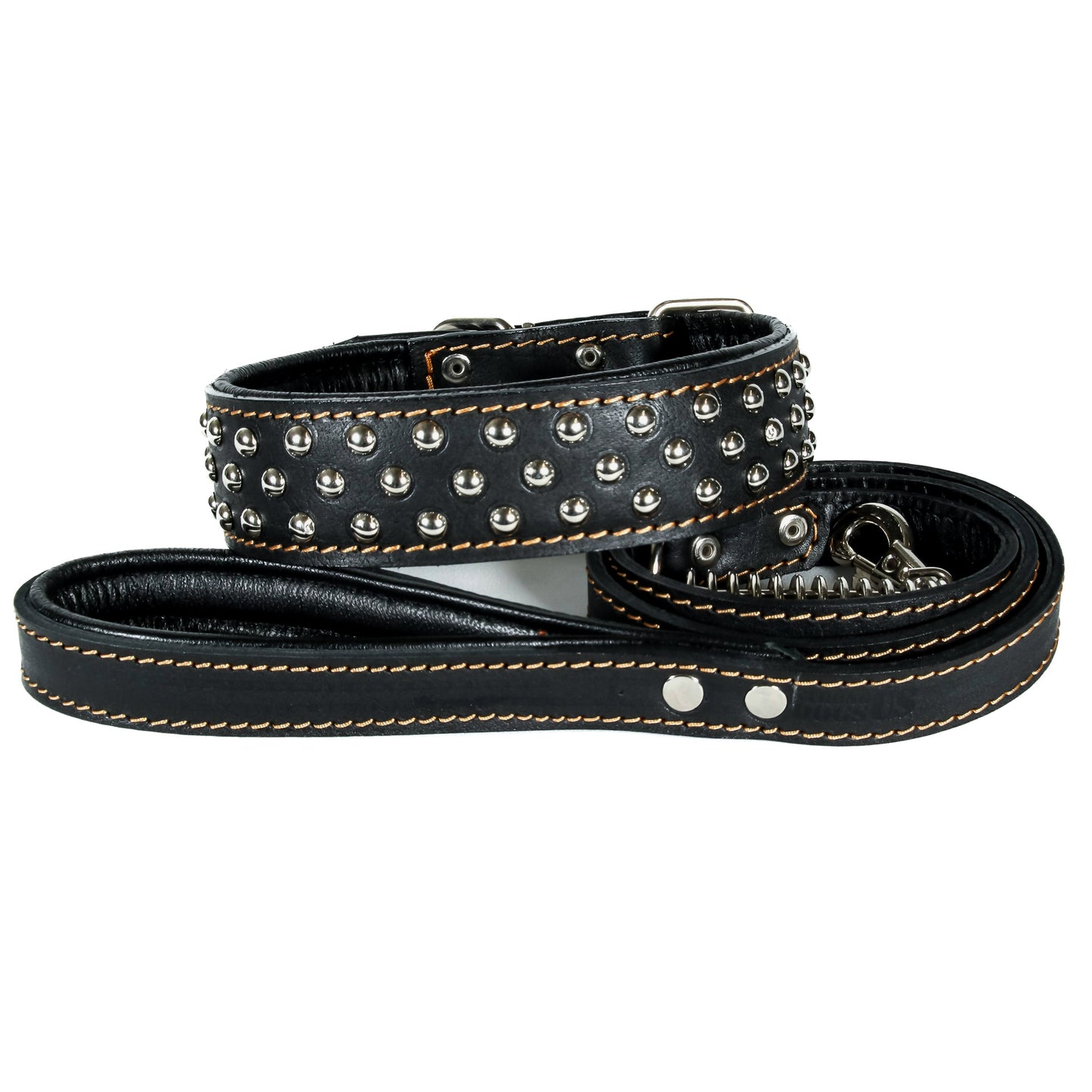 Lederleinen Set Scorpion - Schwarz - StrongDogs U.S.