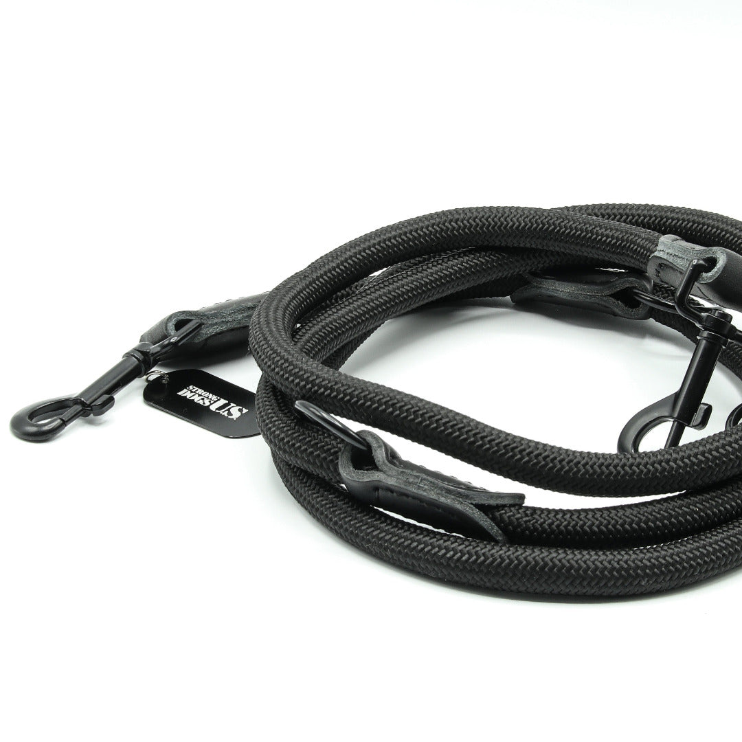 StrongDogs U.S. Führleine Predator in Schwarz – extrem robuste Hundeleine für maximale Kontrolle und Style