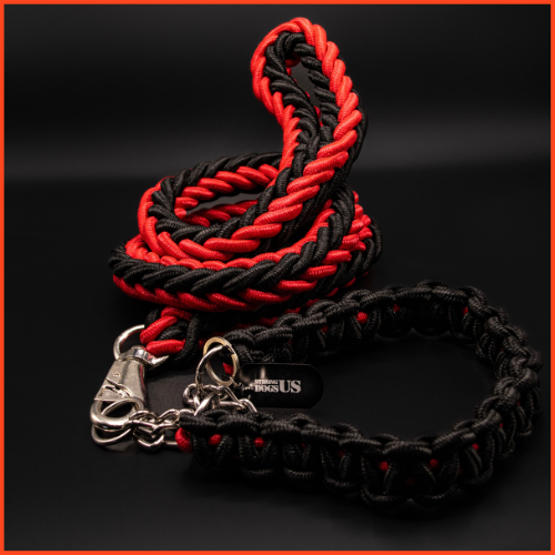 Power Leash Basic Rot-Schwarz