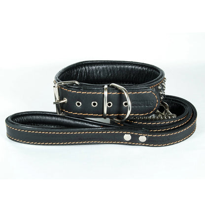 Lederleinen Set Scorpion - Schwarz