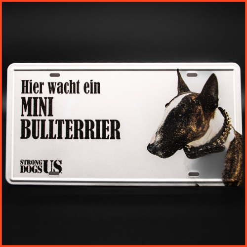 Warnschild Mini Bullterrier