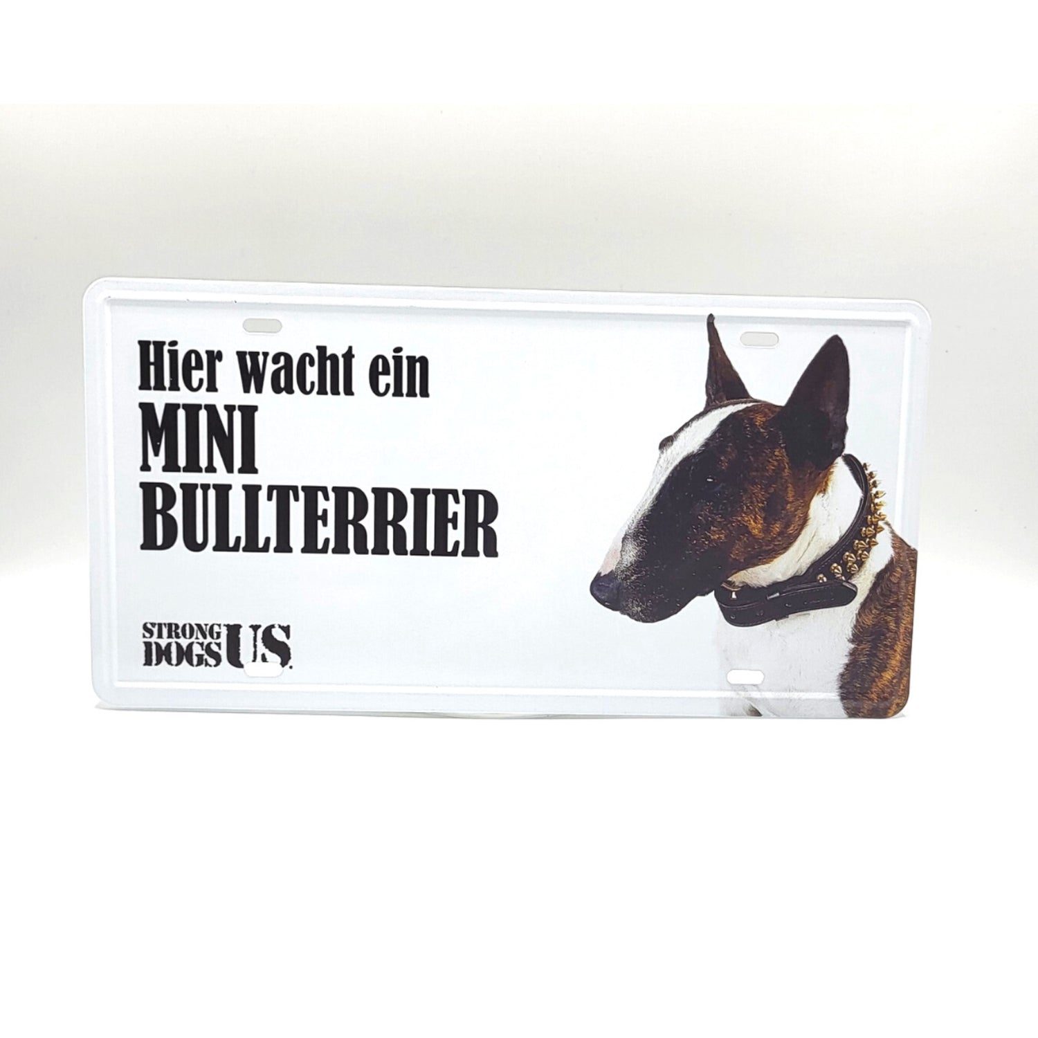 Warnschild Mini Bullterrier - StrongDogs U.S.